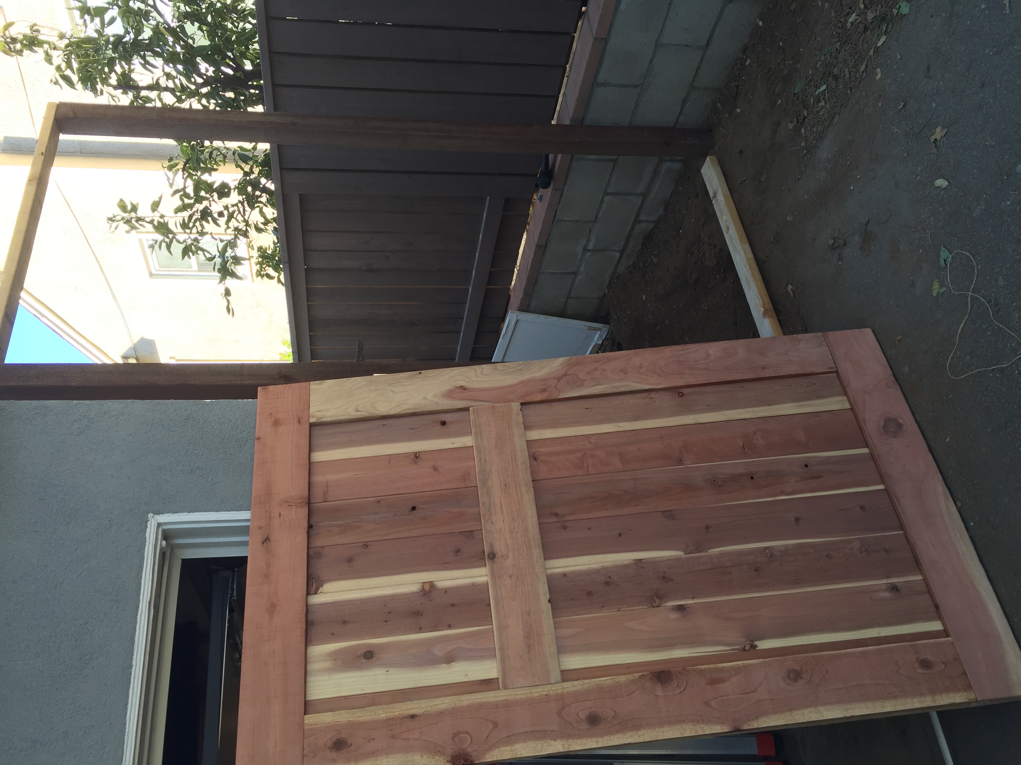 Step 4 — gate ready to hang